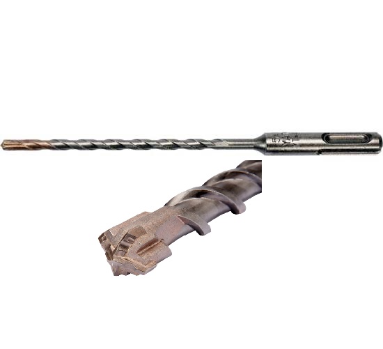 Свердло по залізобетону YATO : SDS+ Premium, "Х"-тип, Ø= 5 х 160 мм, 4 різальні пруги / Код товару: YT-41935